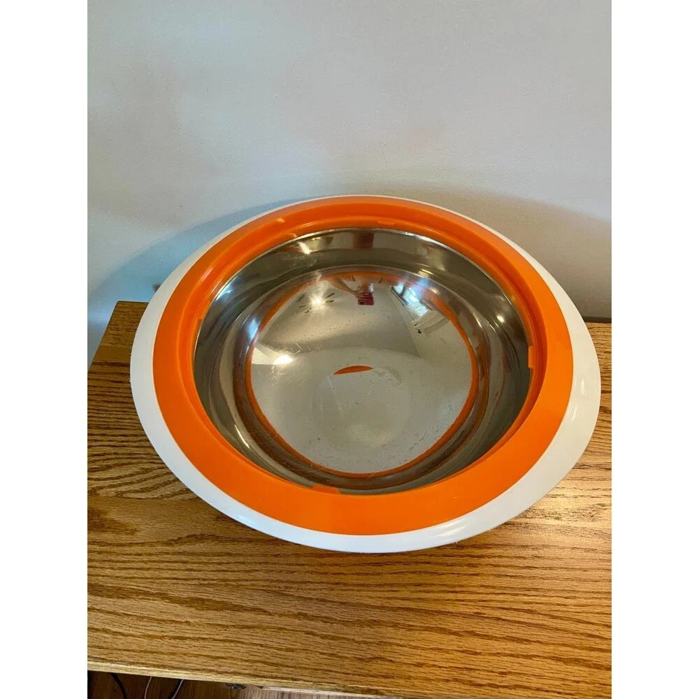 Retro Tokyo Large Thermo Insulated Food Bowl Container Locking Lid Orange MCM